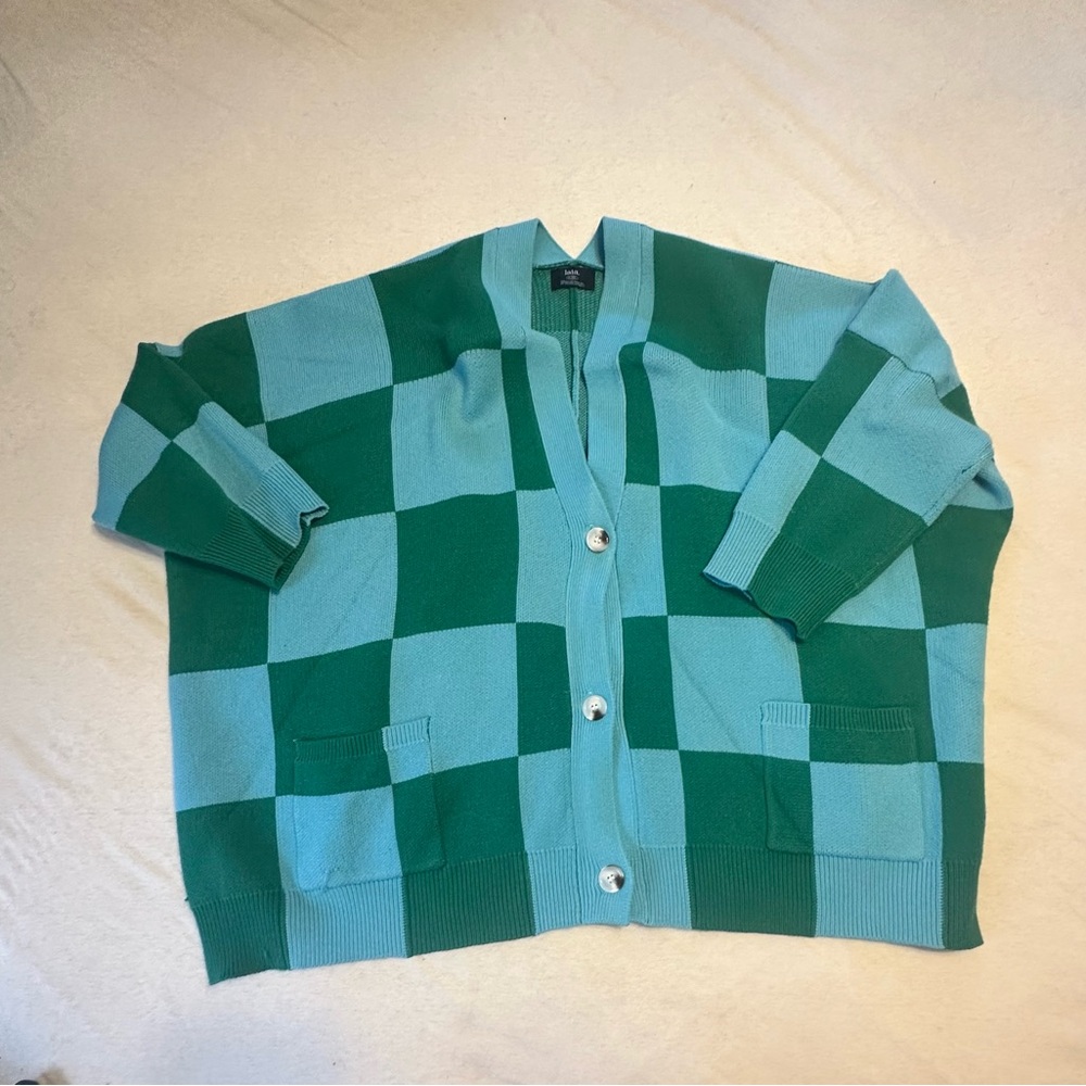 Dressed in Lala Checkered Cardigan